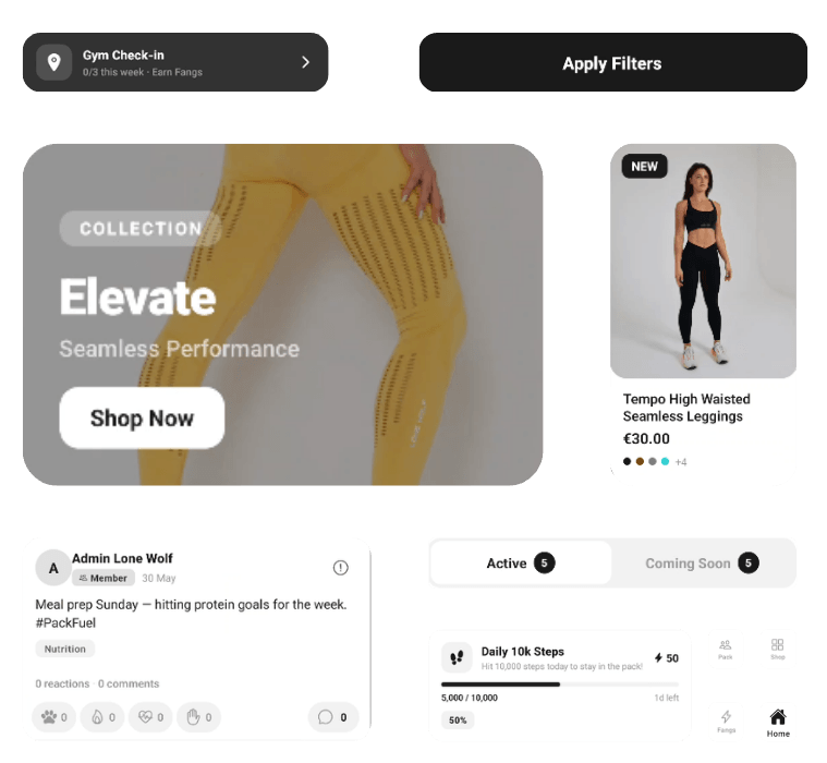 Lone Wolf app components