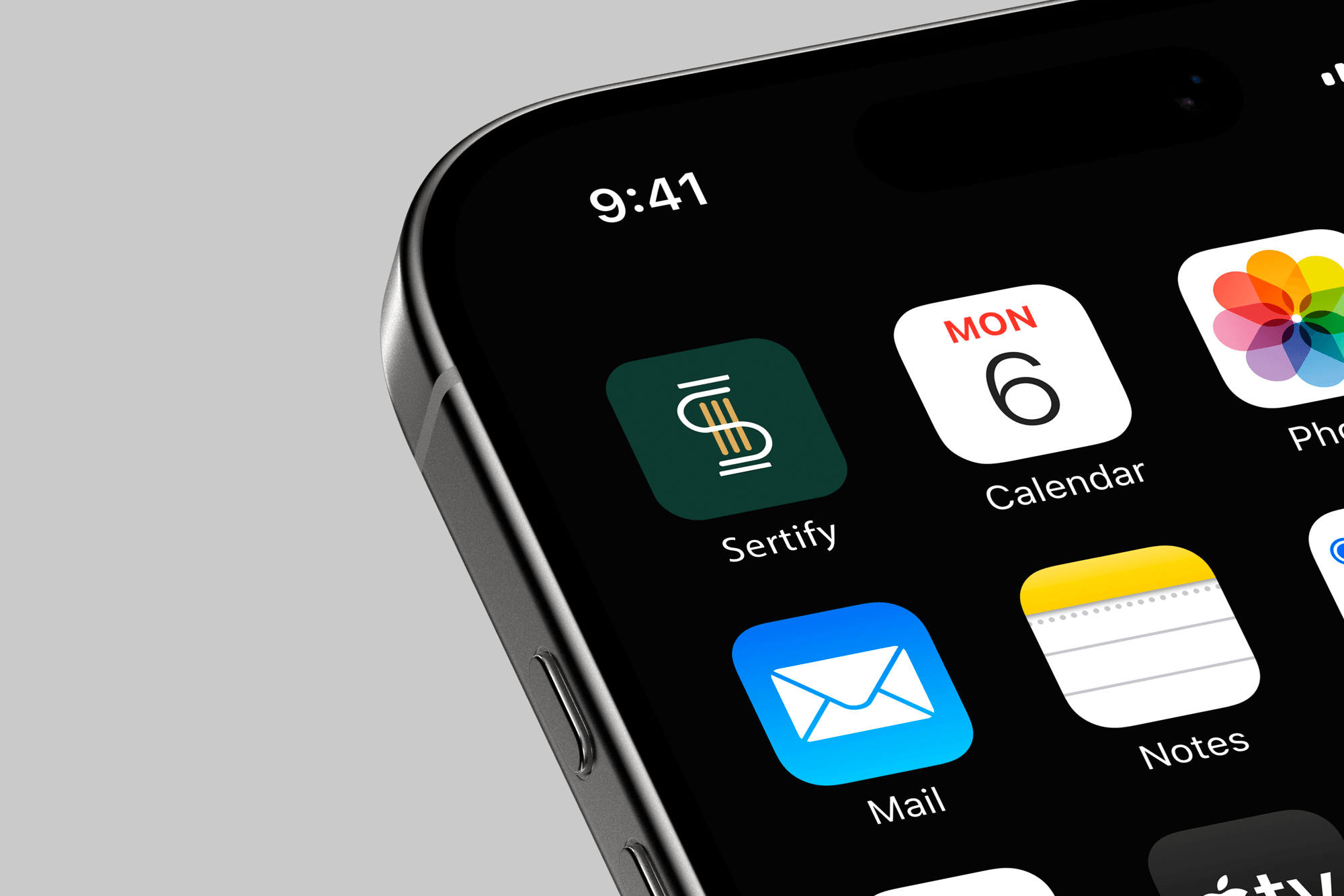 App on the home screen